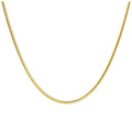 Gold Plated Sterling Silver Snake Cable Link Chain Necklace 18 Inches