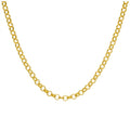 Gold Plated Sterling Silver Rolo Link Chain Necklace 18 Inches