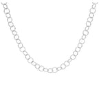 Sterling Silver Light 5mm Rolo Link Chain Necklace 18 Inches