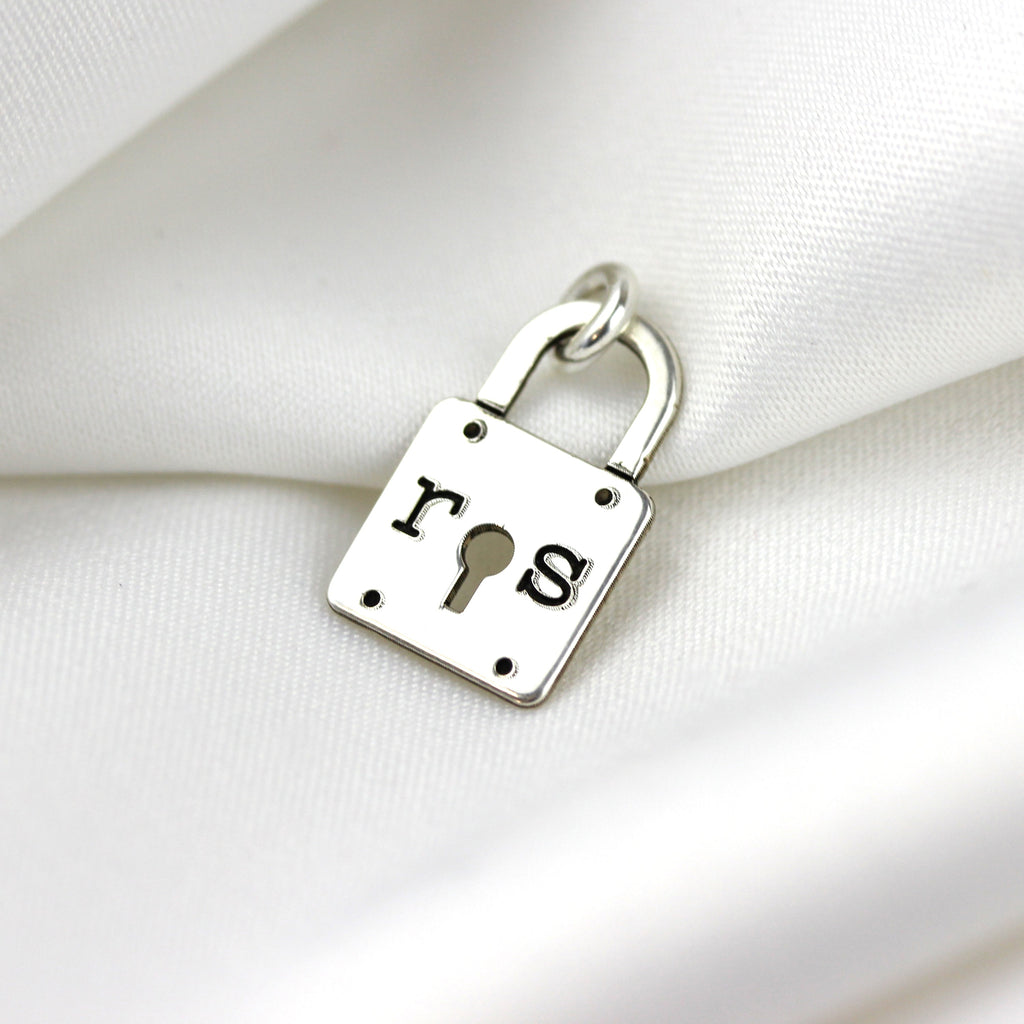 Bespoke Sterling Silver Keyhole Padlock Charm