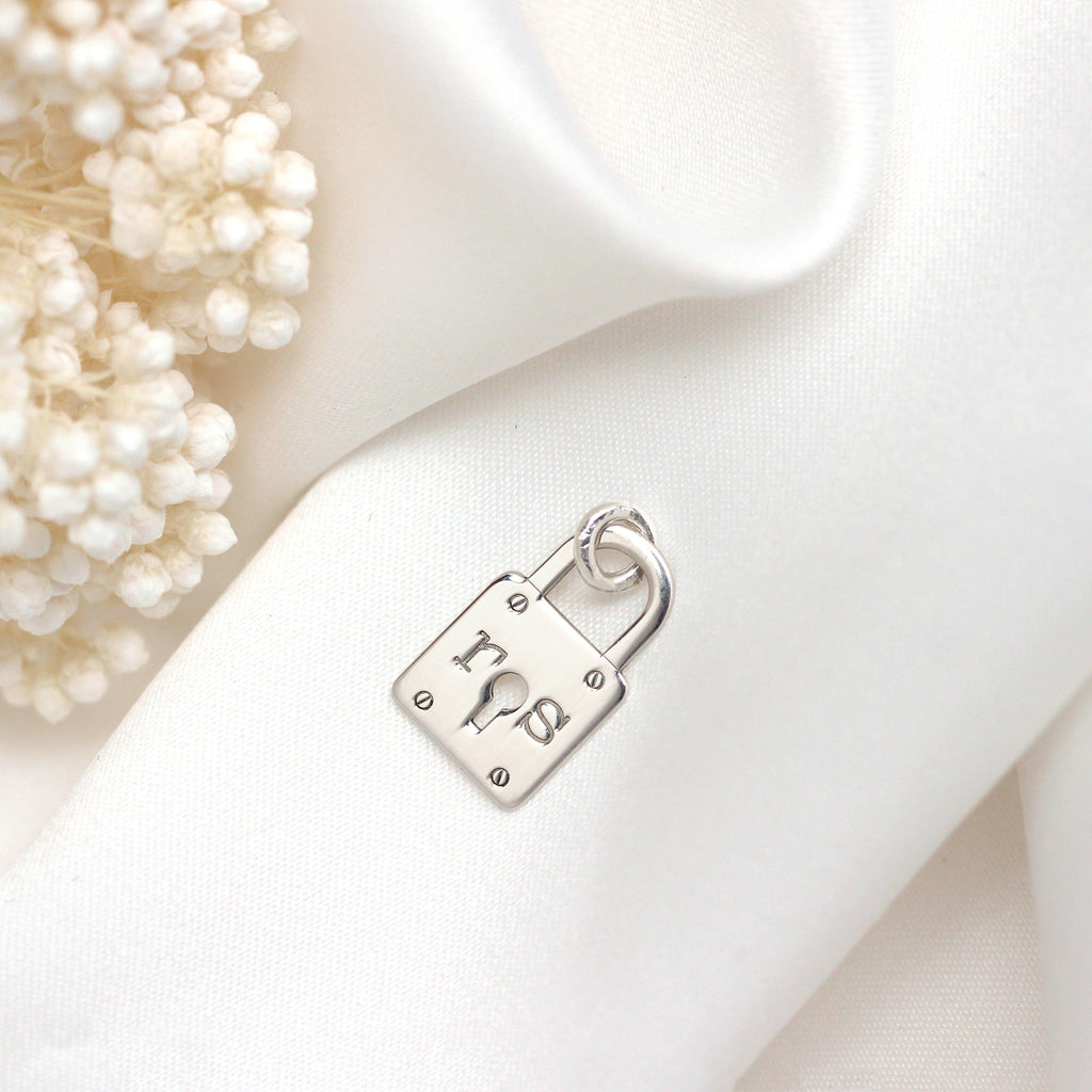 Bespoke Sterling Silver Keyhole Padlock Charm