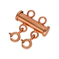 Rose Gold Plated Sterling Silver 2 Row Layer Necklace Clasp