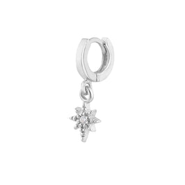 Tiny Sterling Silver CZ Star Charm 26Ga 8mm Helix Piercing
