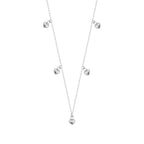 Sterling Silver Multi Heart 16 Inch Adjustable Necklace