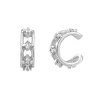 Sterling Silver Double CZ Ear Cuff
