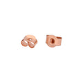 9ct Rose Gold Butterfly Back Scrolls - Pair - Small