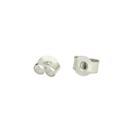 9ct White Gold Butterfly Back Scrolls - Pair - Small