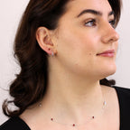 Sterling Silver Multi Garnet CZ January Birthstone Necklace