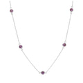 Sterling Silver Amethyst CZ February Birthstone Necklace