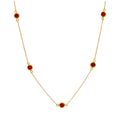 Gold Plated Sterling Silver Garnet CZ Birthstone Necklace