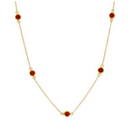 Gold Plated Sterling Silver Garnet CZ Birthstone Necklace