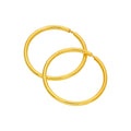 Gold Plated Sterling Silver Lightweight Sleeper 12mm Hoop Earrings