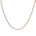 Rose Gold Plated Sterling Silver 1mm Bead Chain 20 Inches
