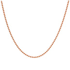 Rose Gold Plated Sterling Silver 1mm Bead Chain 20 Inches