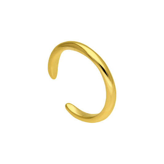 Gold Plated Sterling Silver Plain Ear Cuff