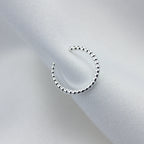 Sterling Silver Beaded Bobble Ear Cuff