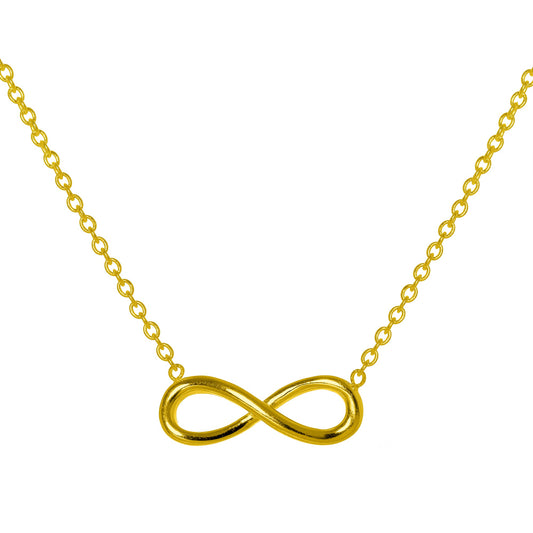 Gold Plated Sterling Silver Infinity 16 - 18 Inch Necklace