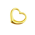 Gold Plated Sterling Silver Floating Heart Pendant Charm