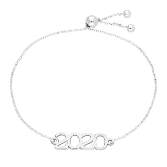 Bespoke Sterling Silver Adjustable Year Bracelet