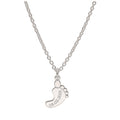 Bespoke Sterling Silver Baby Foot Name Necklace 16 - 24 Inches