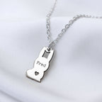Bespoke Sterling Silver Bunny Rabbit Name Necklace 16 - 24 Inch