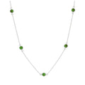 Sterling Silver Emerald CZ May Birthstone Necklace