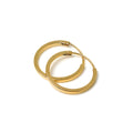 Gold Plated Silver 1mm Square Sleeper 12mm - 40mm Hoop Earrings