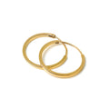 Gold Plated Silver 1mm Square Sleeper 12mm - 40mm Hoop Earrings