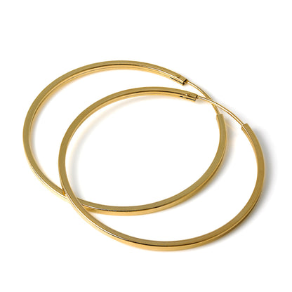 Vergoldetes Silber 1mm Quadratischer Schläfer 12mm - 40mm Ohrringe