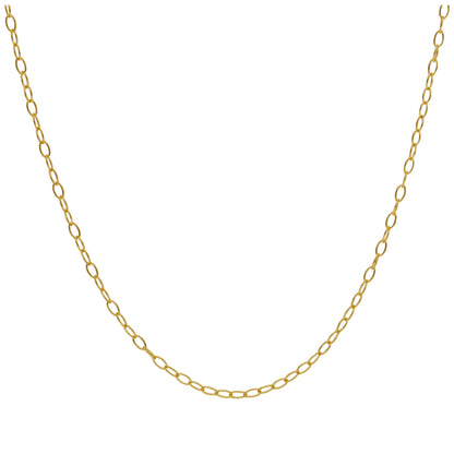 Gold Plated Sterling Silver Trace Chain 14 - 22 inches