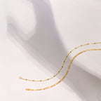 9ct Gold Bobble Ball Bead Chain Bracelet 7.5 Inches