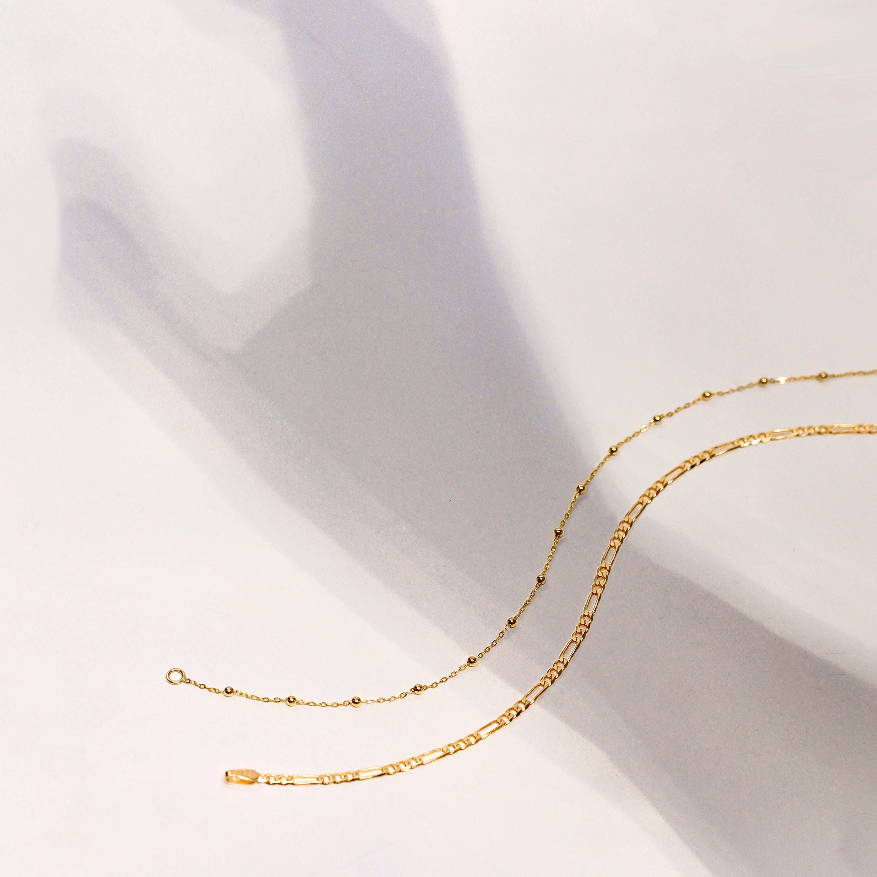 9ct Gold Diamond Cut Open Figaro Curb Chain Bracelet 7.5"
