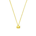Gold Plated Sterling Silver Cats Head Necklace - 18 Inch
