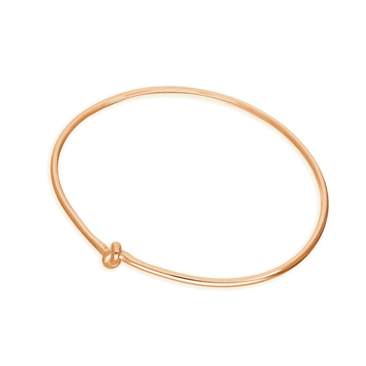 Rose Gold Plated Sterling Silber Knot 58mm Child Bangle