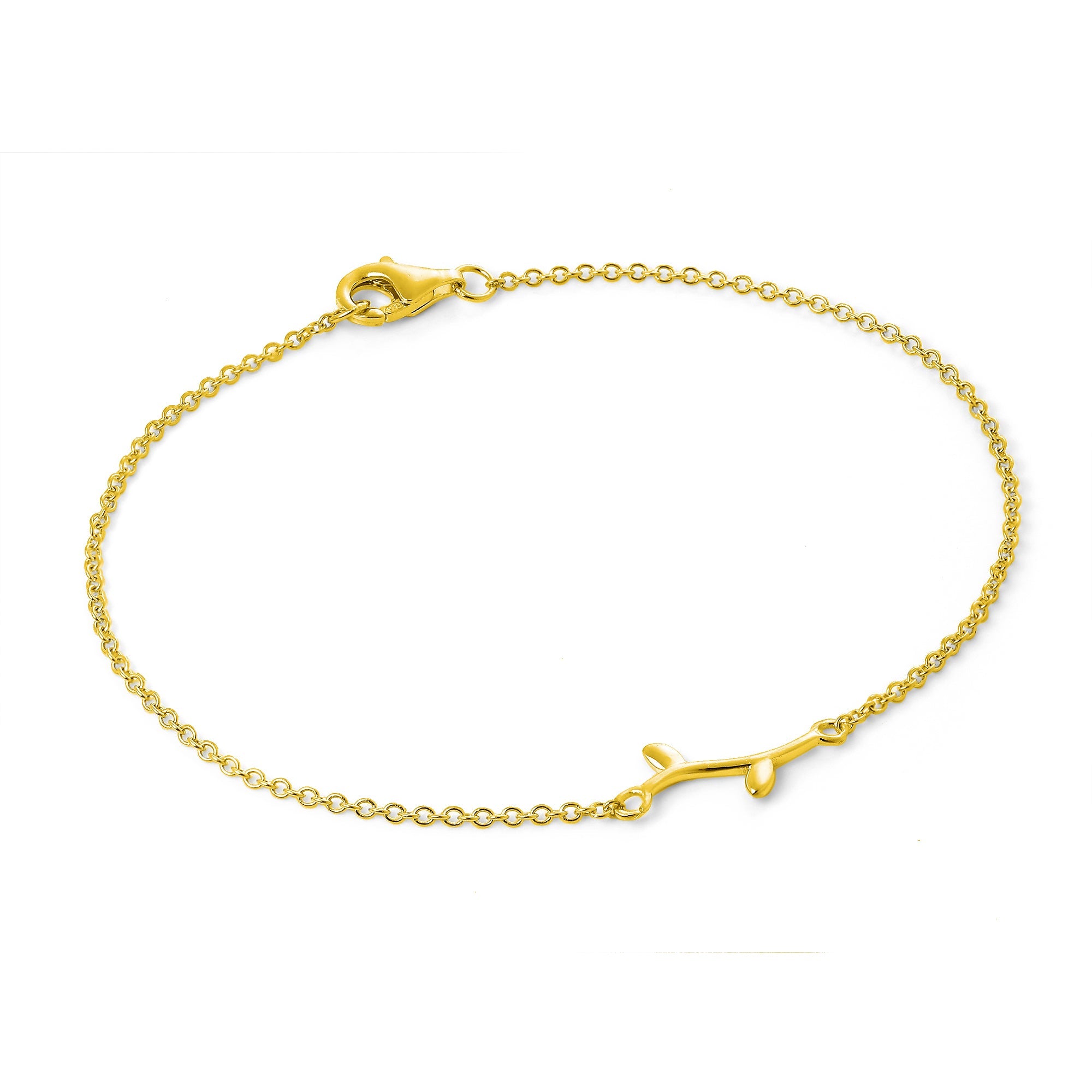 Fine Gold Plated Sterling Silver Tree Branch Bracelet