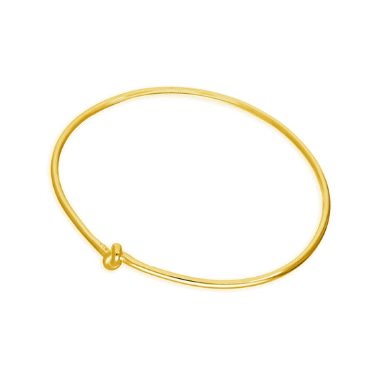 Gold Plated Sterling Silver Knot 58mm Child Bangle