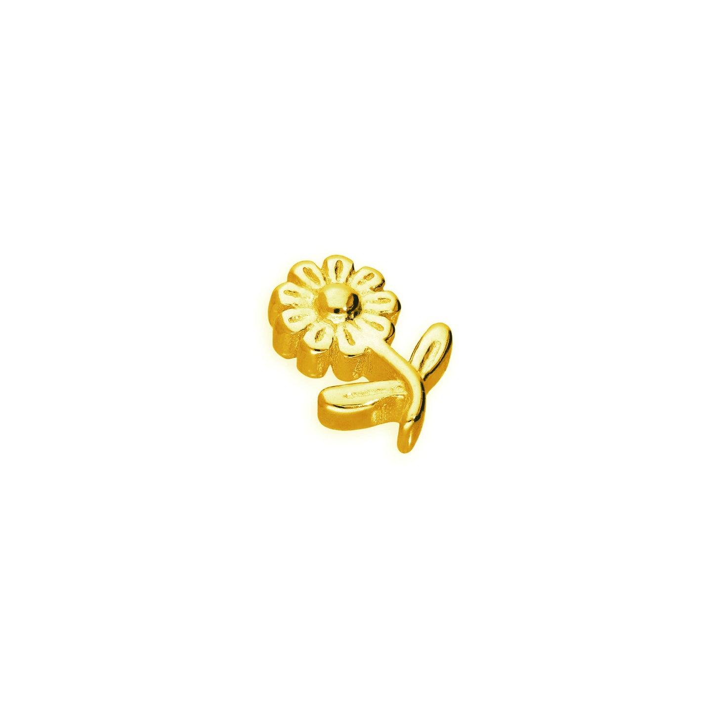Gold Plated Sterling Silver Floating Flower Charm