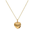 Small 9ct Gold Heart Locket Belcher Necklace 16-20 Inches