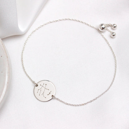 Personalised Sterling Silver Constellation Initial Bracelet