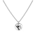Bespoke Sterling Silver Footprint Round Name Necklace 16 - 24 Inches