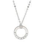Personalised Sterling Silver Roman Numeral Circle Necklace
