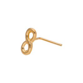 9ct Gold Infinity L-Shaped 22Ga Nose Stud
