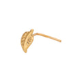 9ct Gold Leaf L-Shaped 22Ga Nose Stud