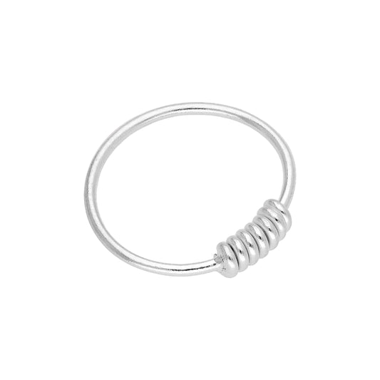 Sterling Silver Coil Hoop 10mm 24Ga Nose Ring