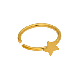 Gold Plated Sterling Silver 10mm 20Ga Nose Ring