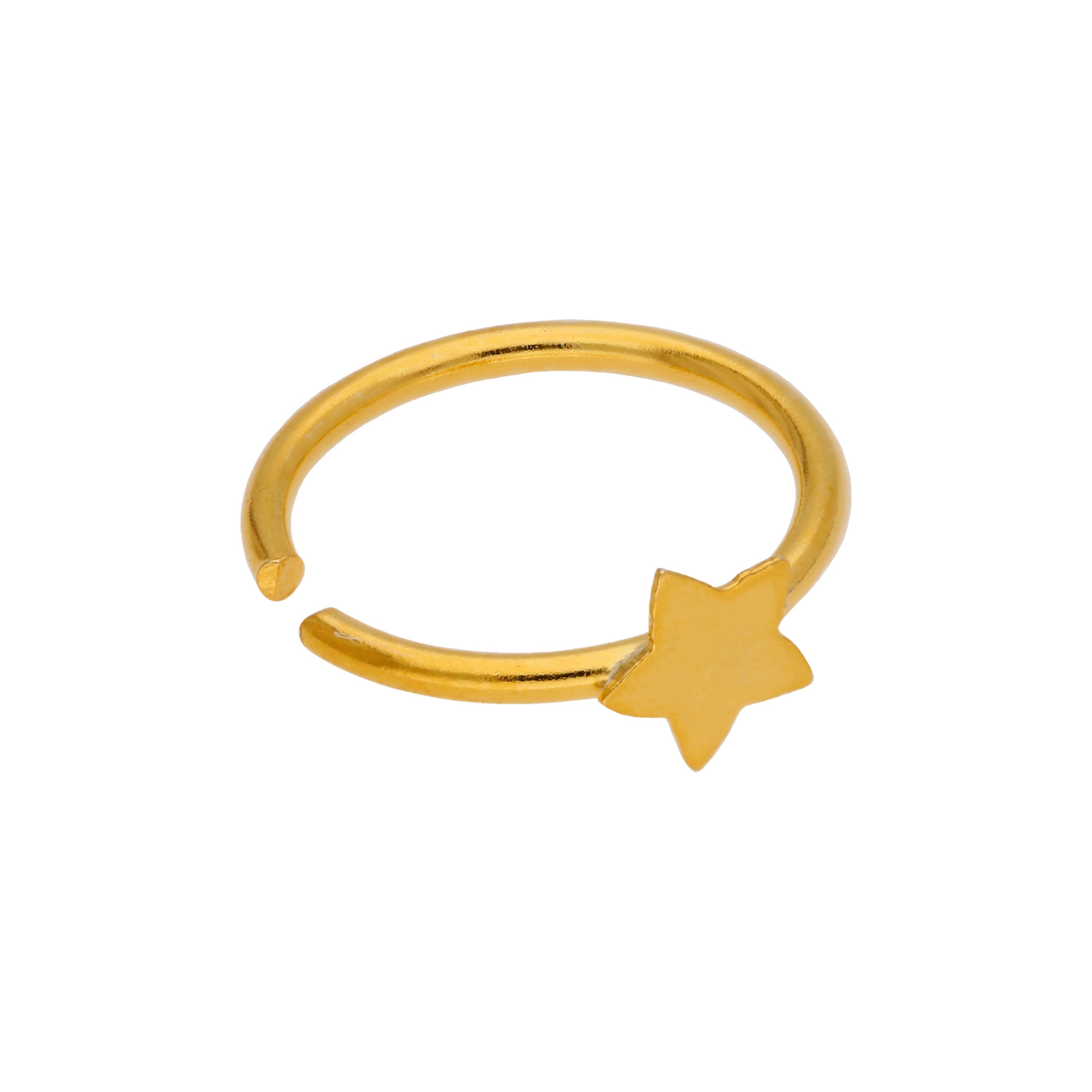 Gold Plated Sterling Silver 10mm 20Ga Nose Ring