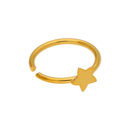 Gold Plated Sterling Silver 10mm 20Ga Nose Ring