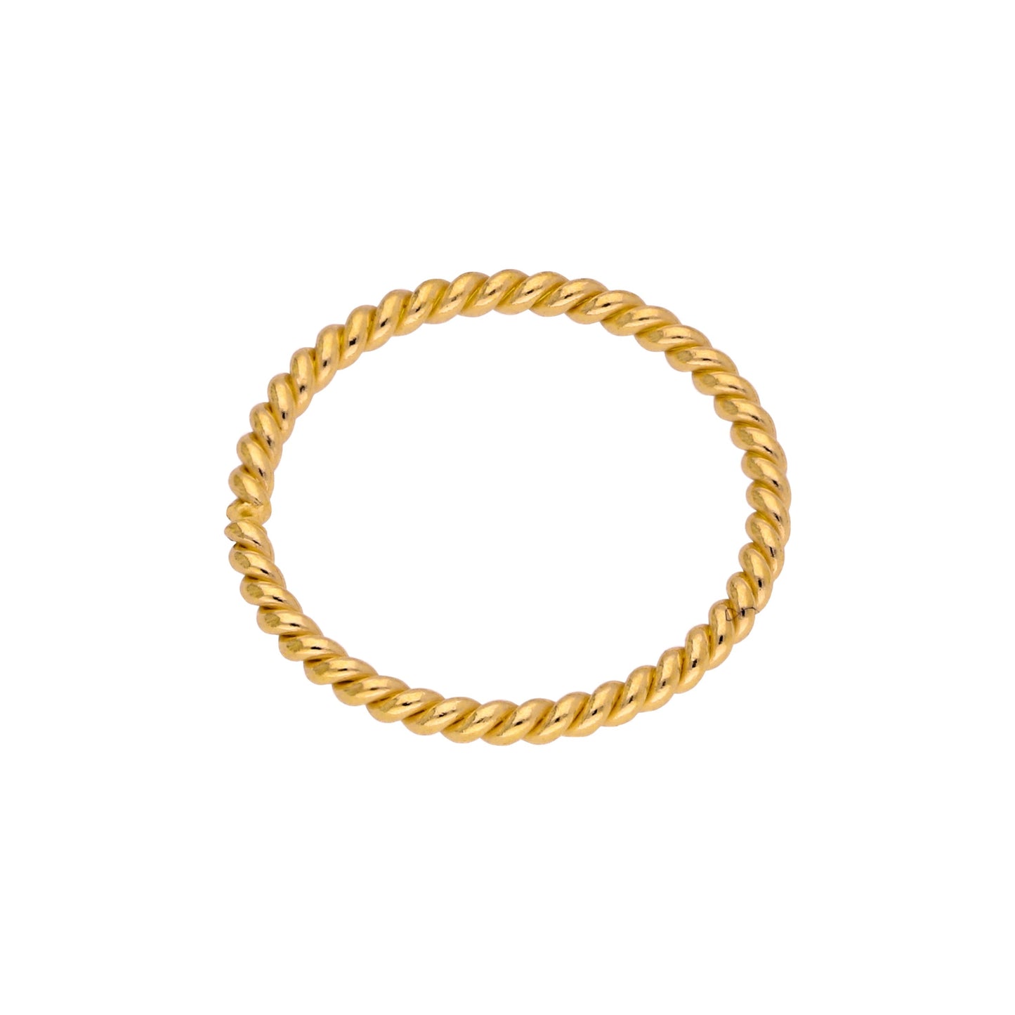 Gold Plated Sterling Silver Twisted Hoop 10mm 20Ga Nose Ring