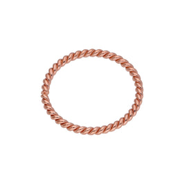 Rose Gold Plated Sterling Silver Twisted Hoop 10mm Nose Ring