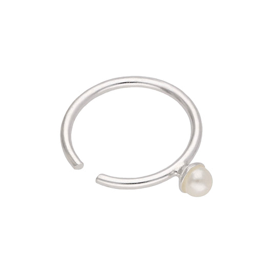 Sterling Silver Freshwater Pearl 10mm 24Ga Nose Ring